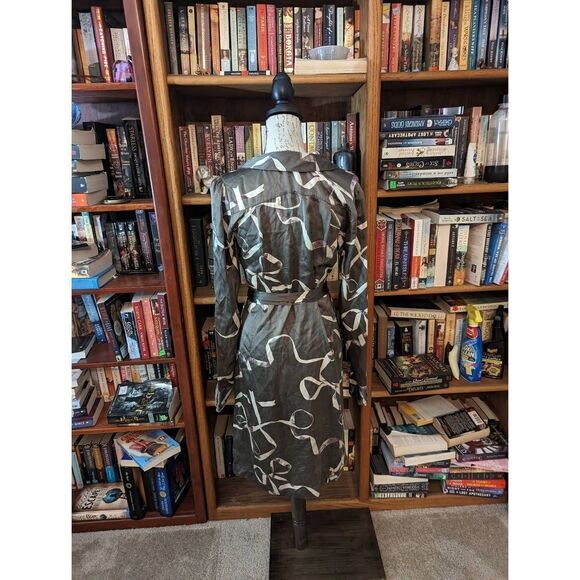 Viktor & Rolf for H&m midi silk ruffled button down shirt dress sz 6 euc - Picture 2 of 5